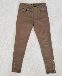 H&M Olive Green Straight Leg Denim Jeans